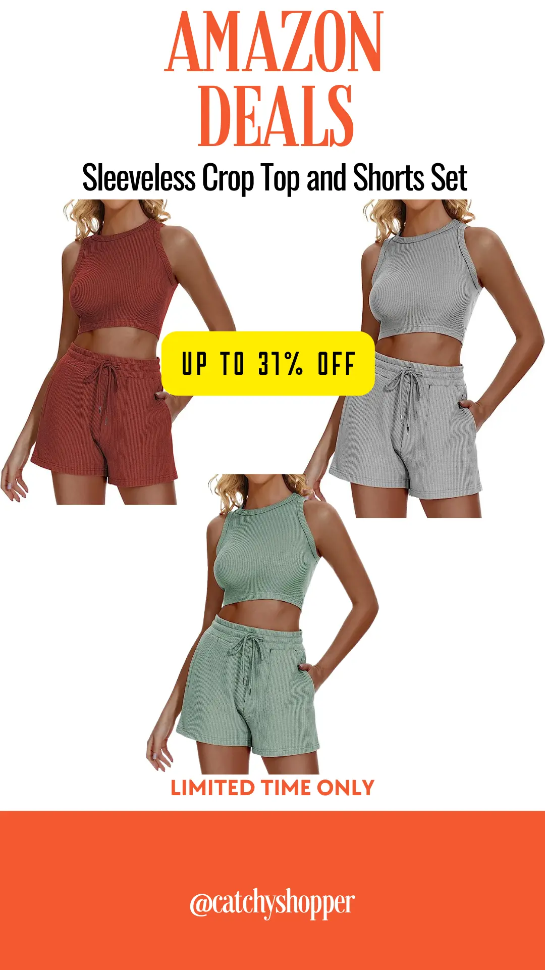 Sleeveless Crop Top and Shorts Set