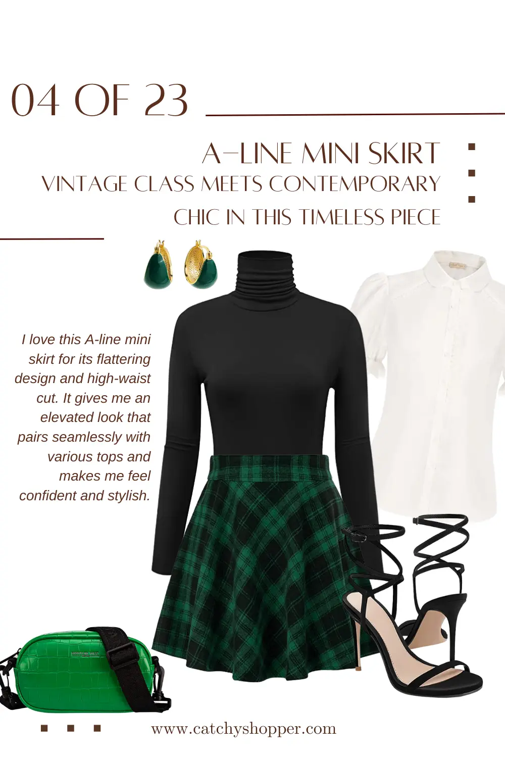 pleated mini skirt