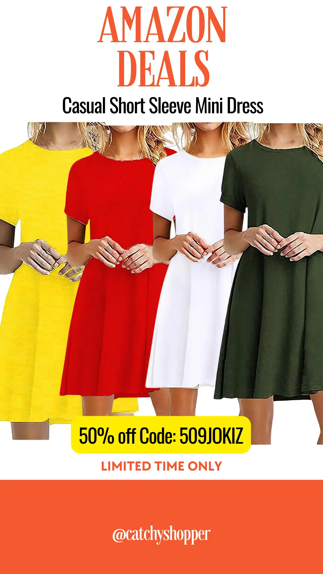 Casual Short Sleeve Mini Dress