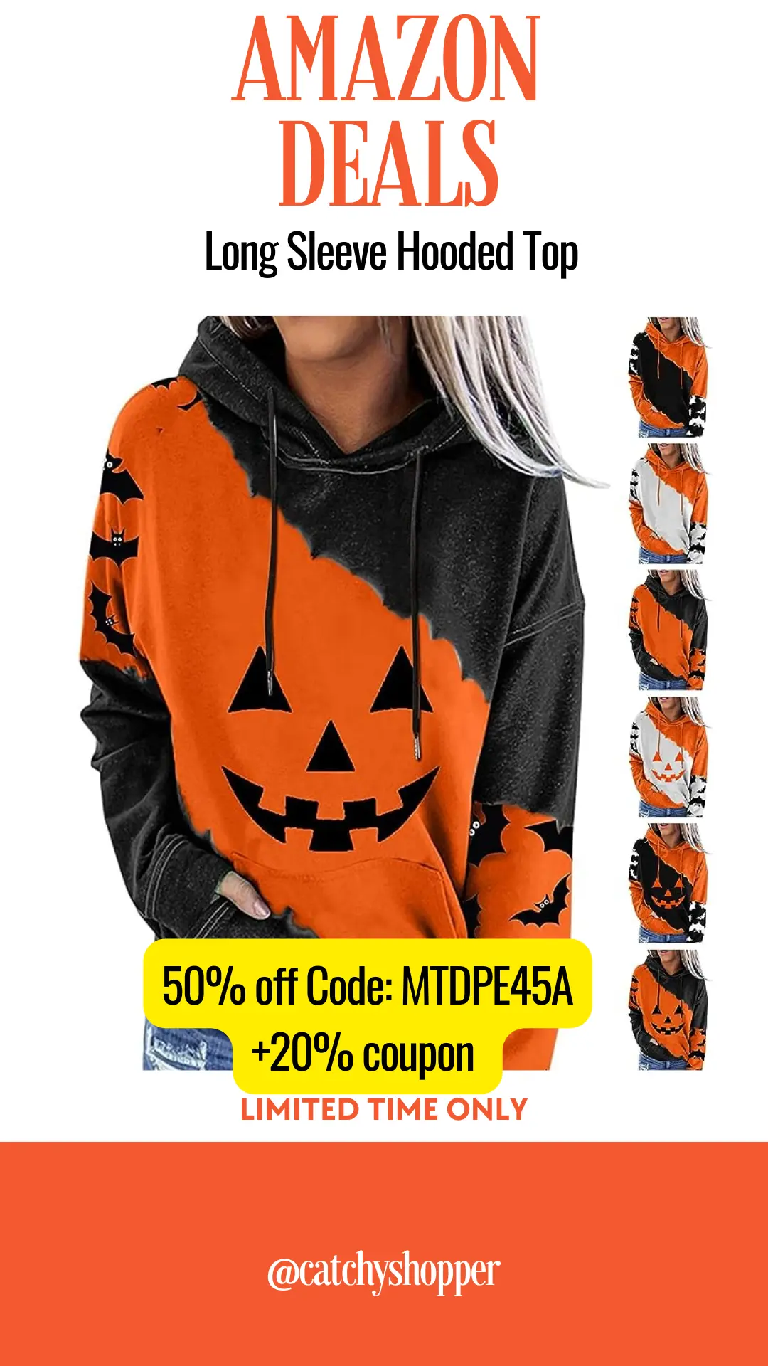 Halloween Long Sleeve Hooded Top