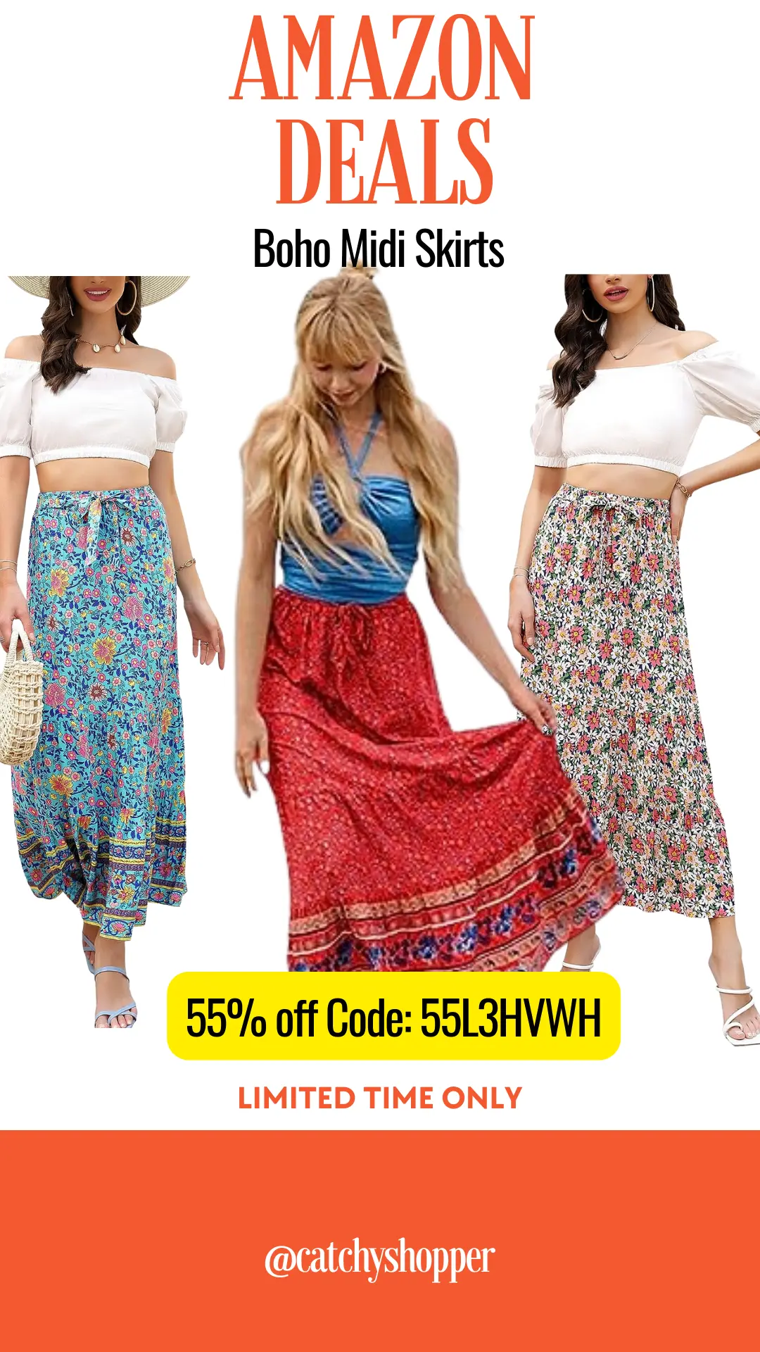 Boho Midi Skirts