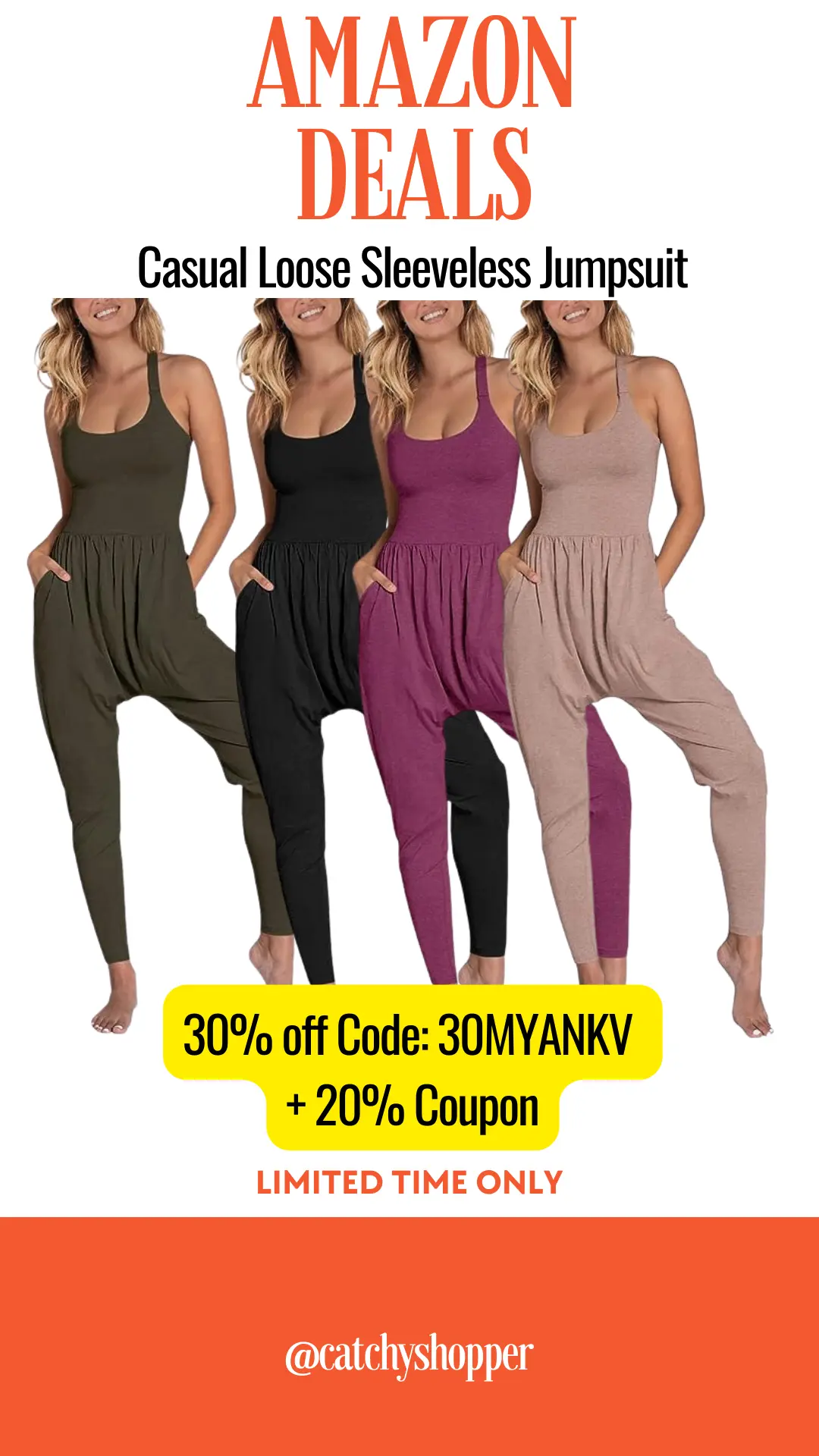 Casual Loose Sleeveless Jumpsuit