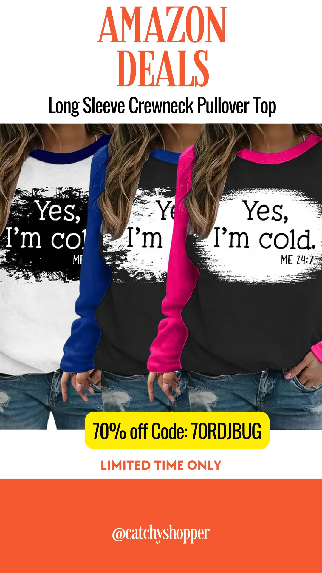 Long Sleeve Crewneck Pullover Top