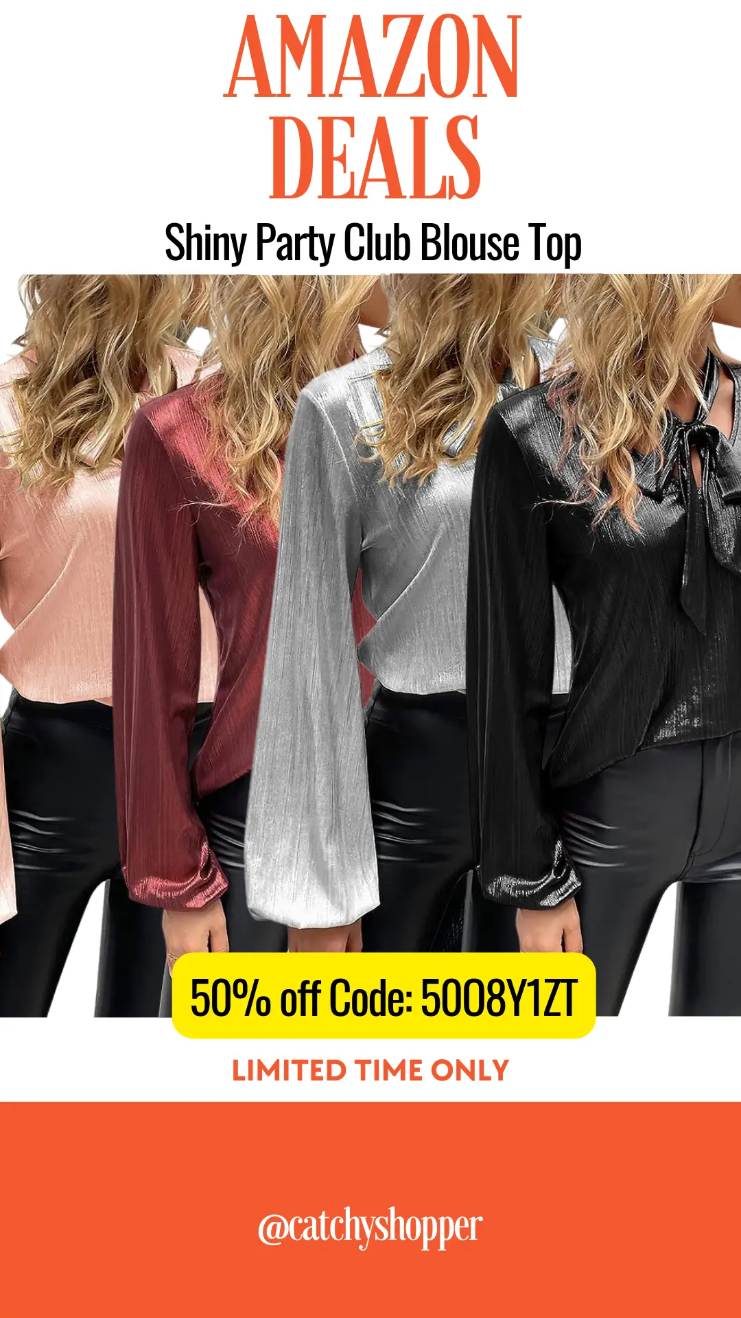 Shiny Party Club Blouse Top