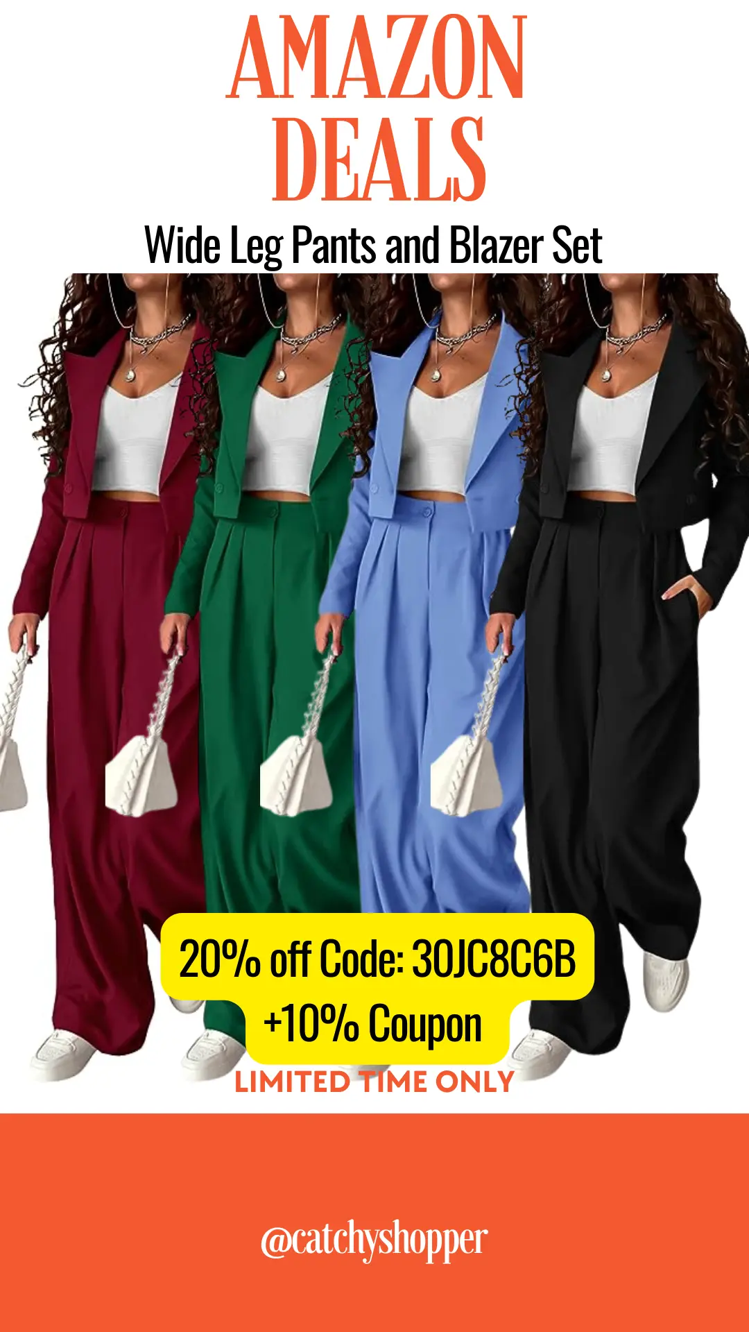 Wide Leg Pants and Blazer Set