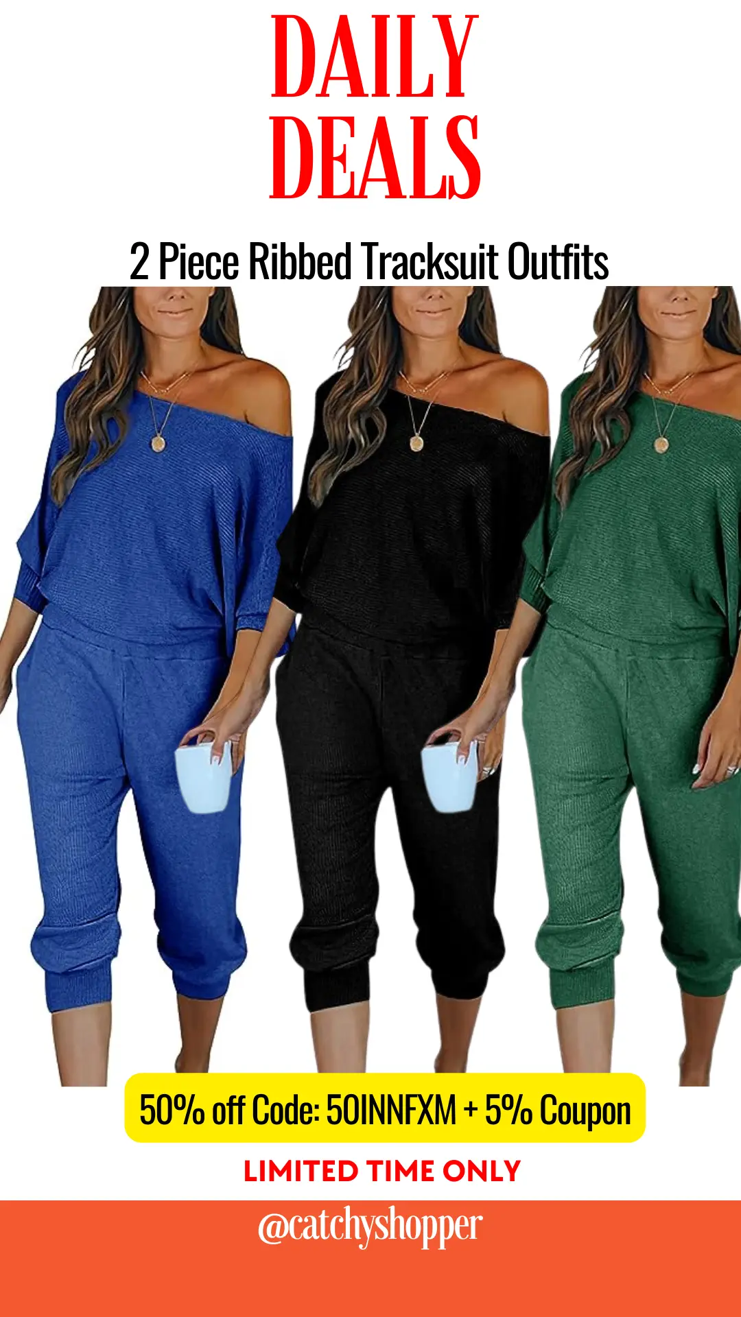 2 Piece Ribbed Tracksuit Outfits