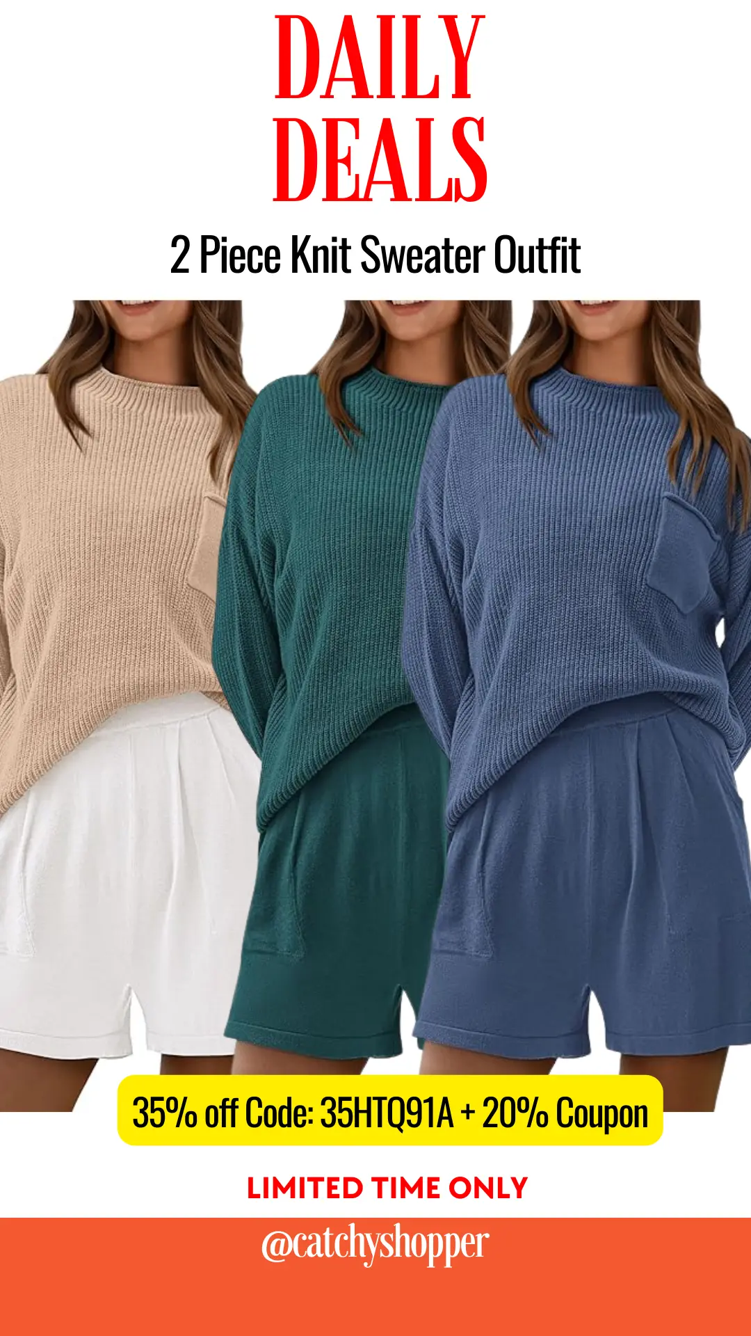 2 Piece Knit Sweater Outfit