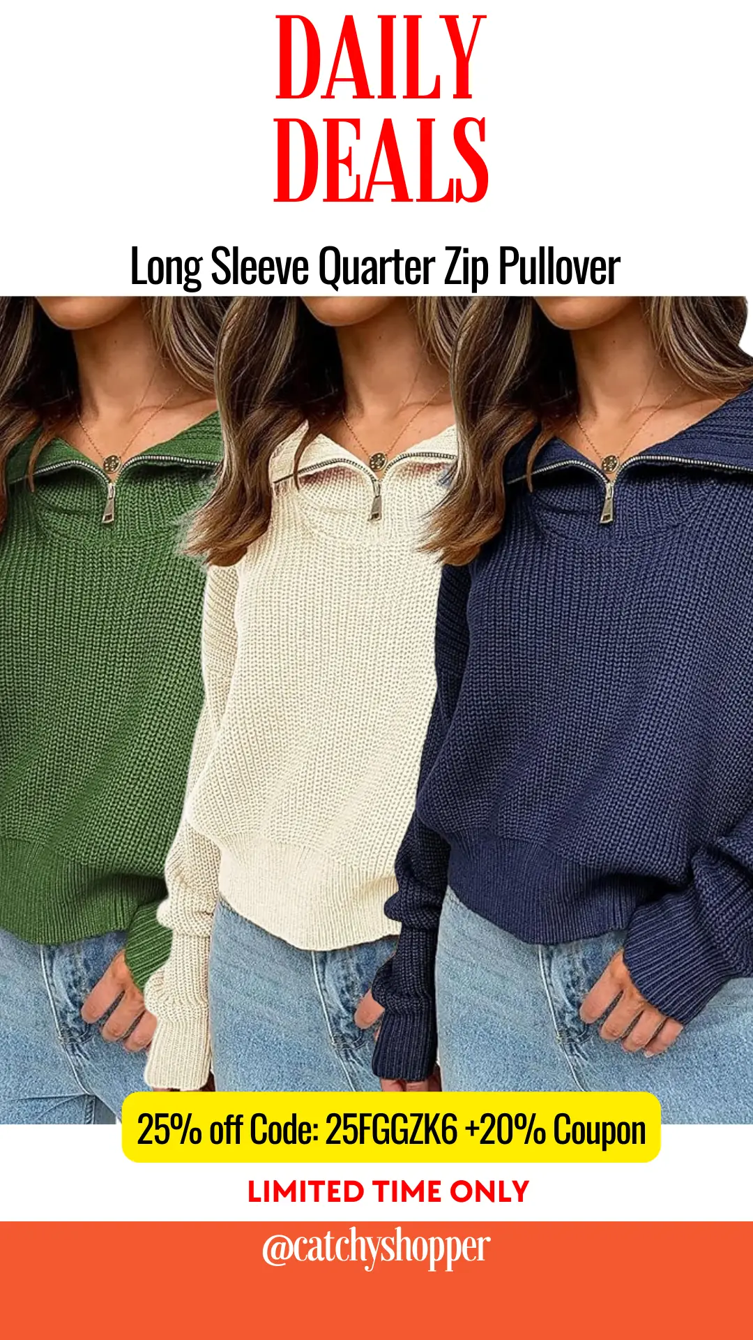 Long Sleeve Quarter Zip Pullover