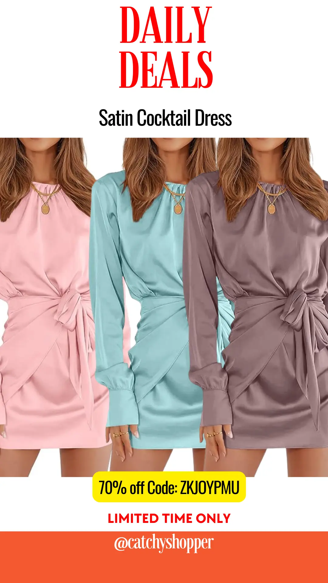 Satin Cocktail Dress