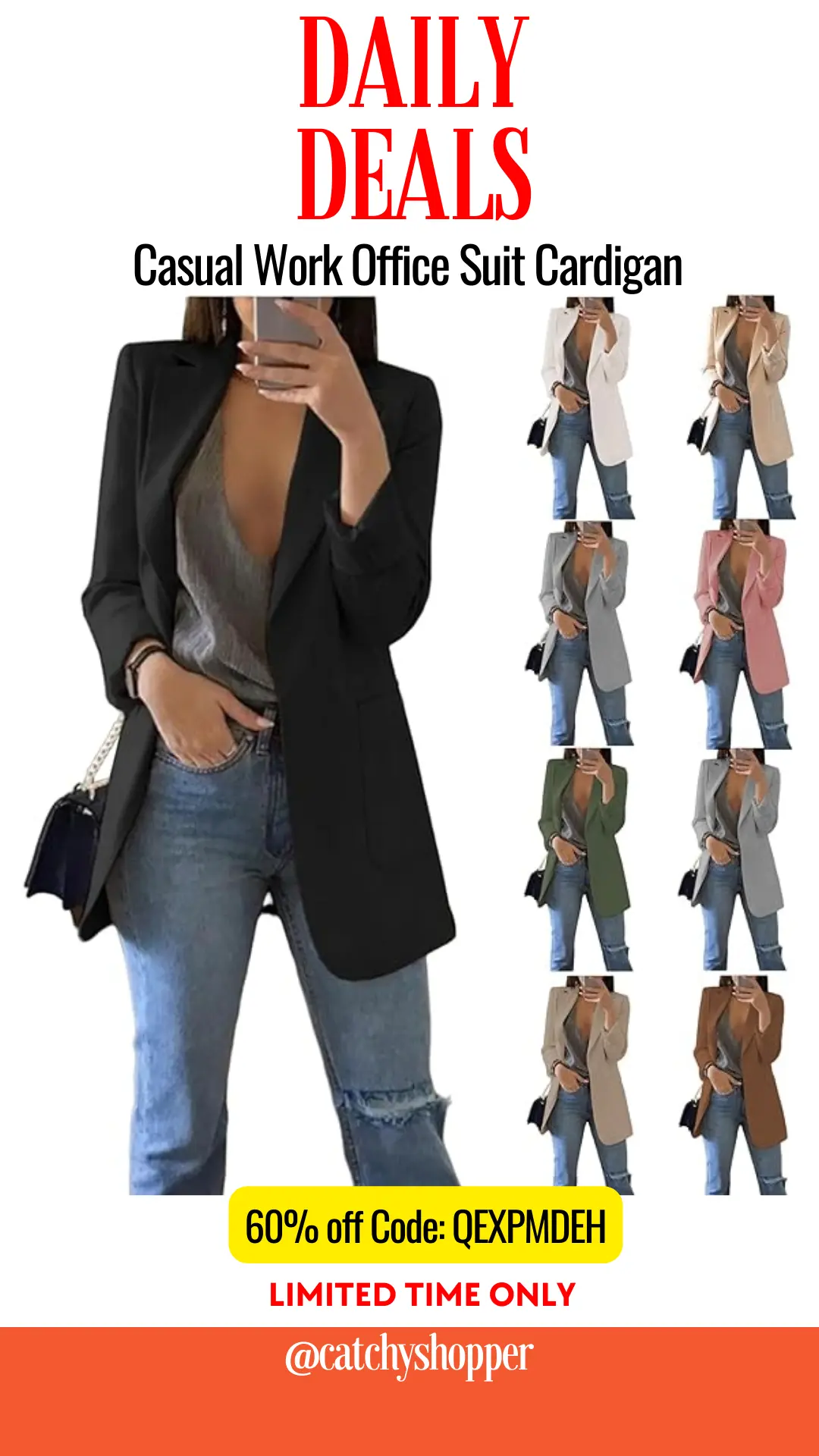 Casual Work Office Suit Cardigan