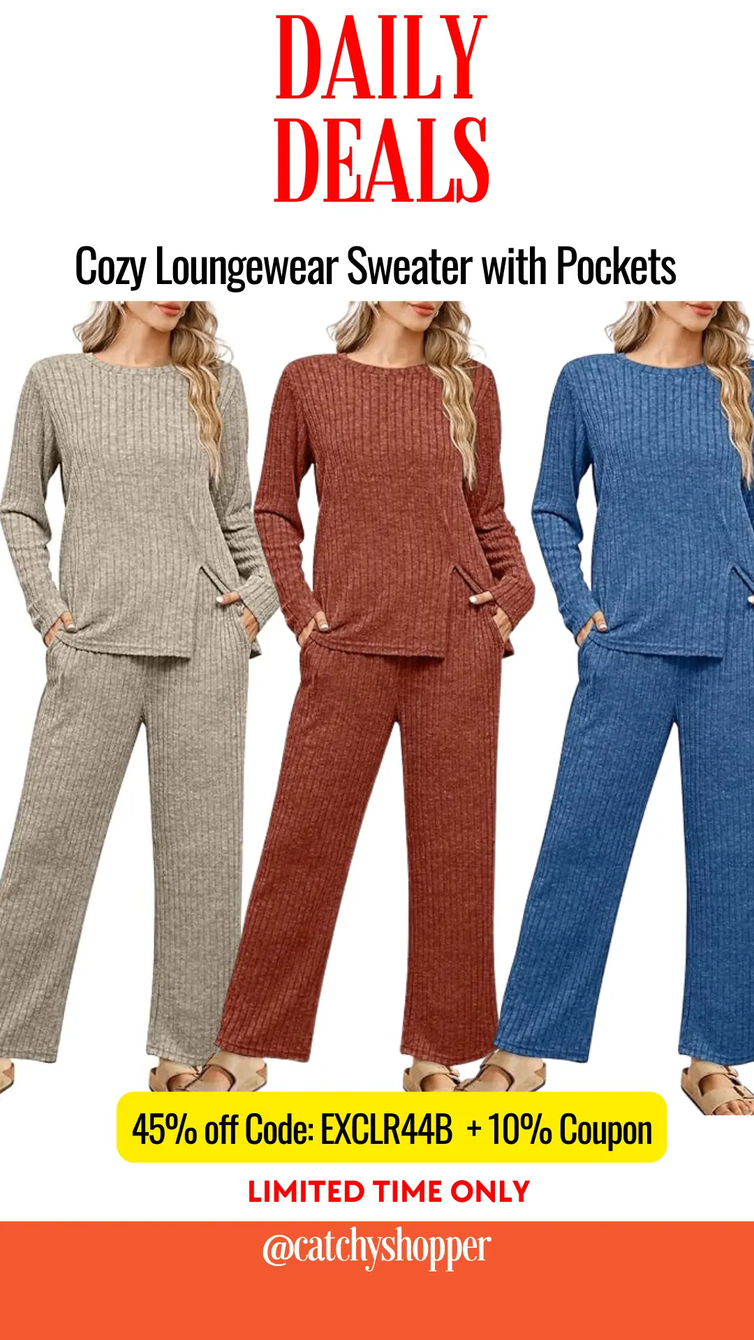 Cozy Loungewear Sweater with Pockets