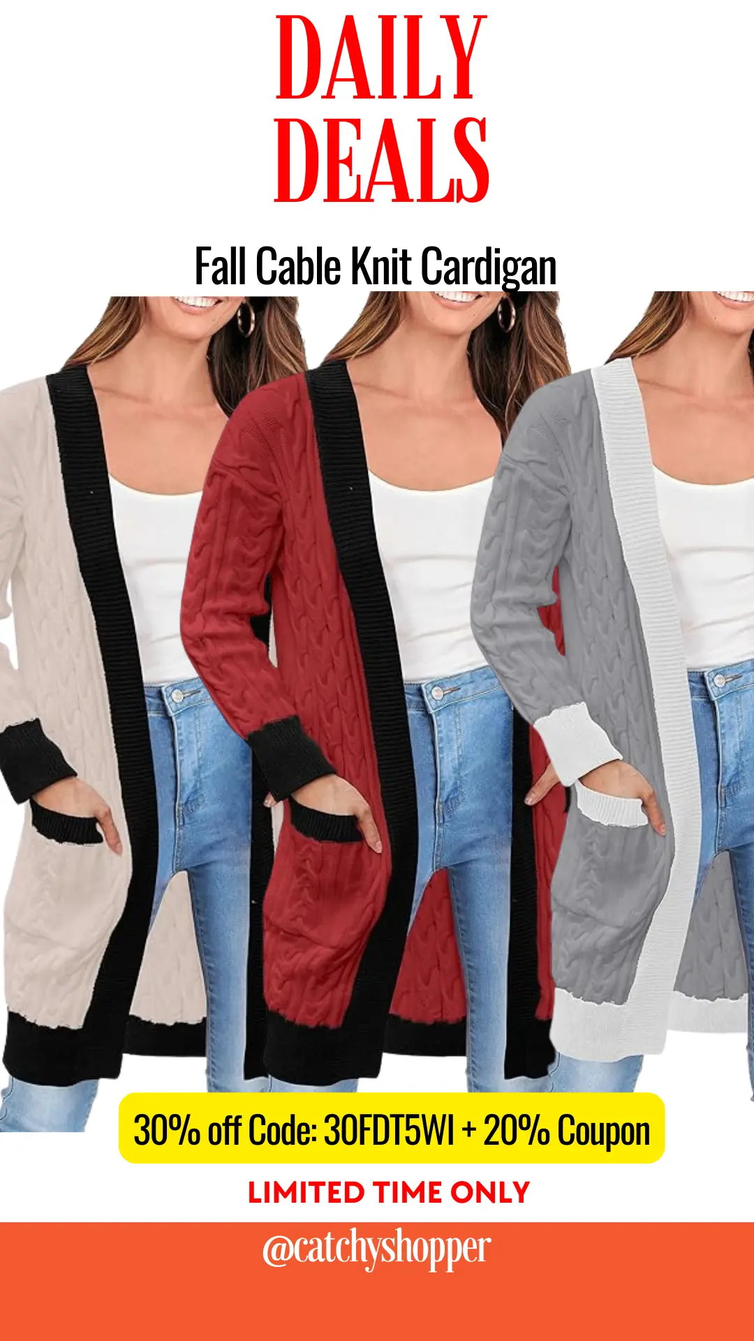 Fall Cable Knit Cardigan