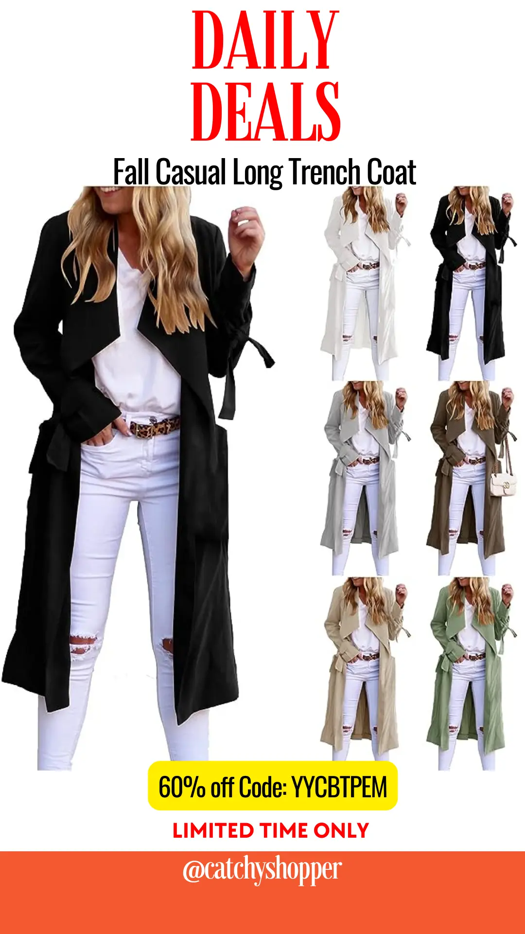 Casual Long Trench Coat