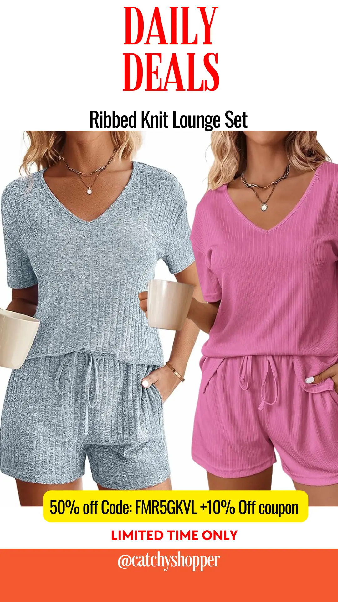 Ribbed Knit Lounge Set