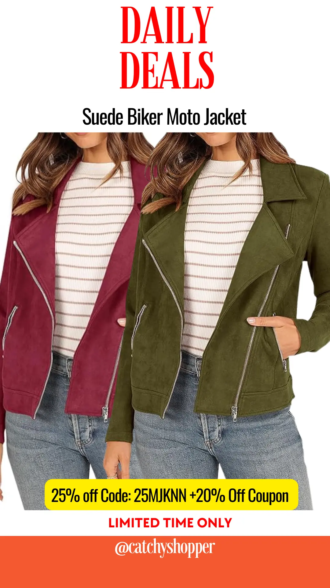 Suede Biker Moto Jacket