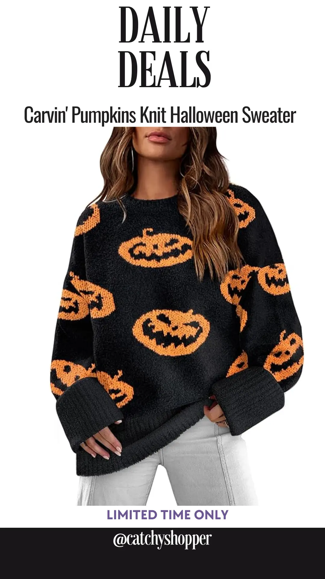 Carvin' Pumpkins Knit Halloween Sweater