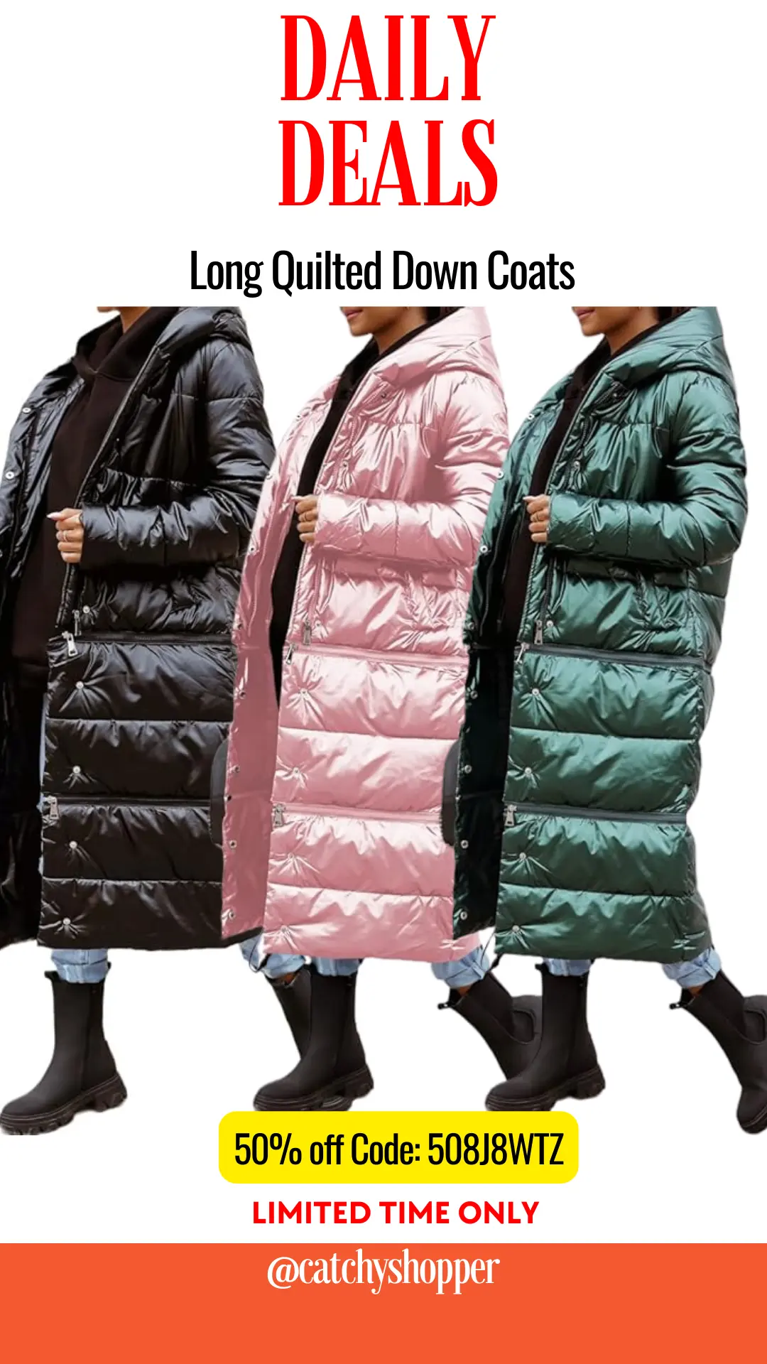 Long Quilted Down Coats