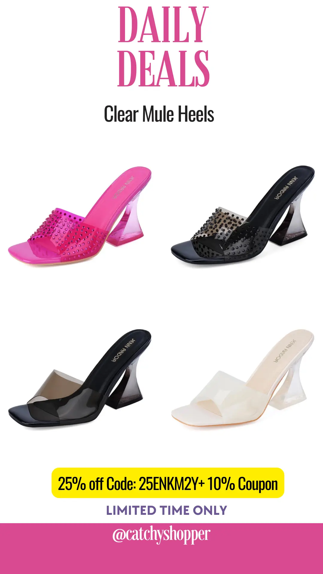 Clear Mule Heels