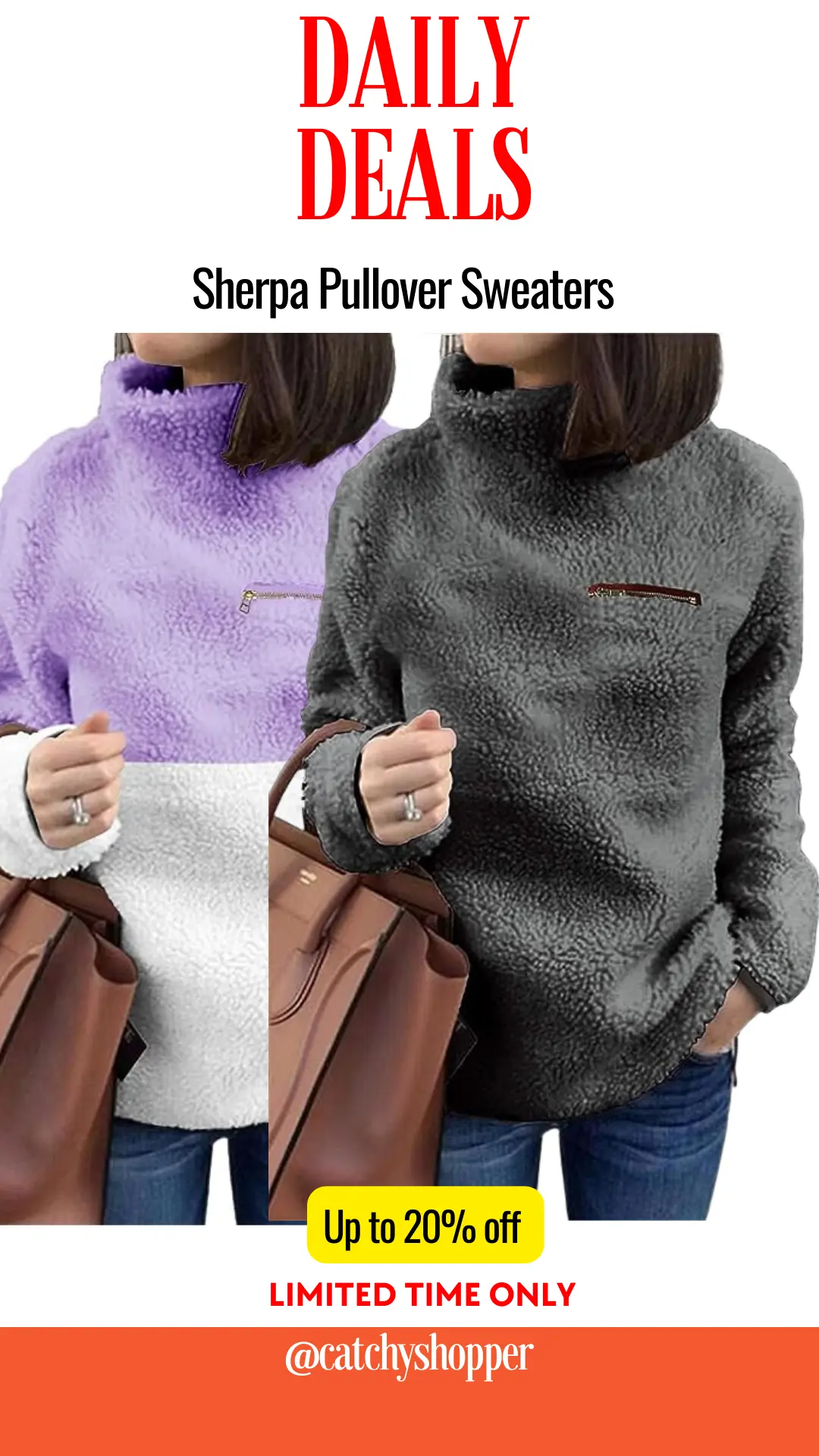Sherpa Pullover Sweaters