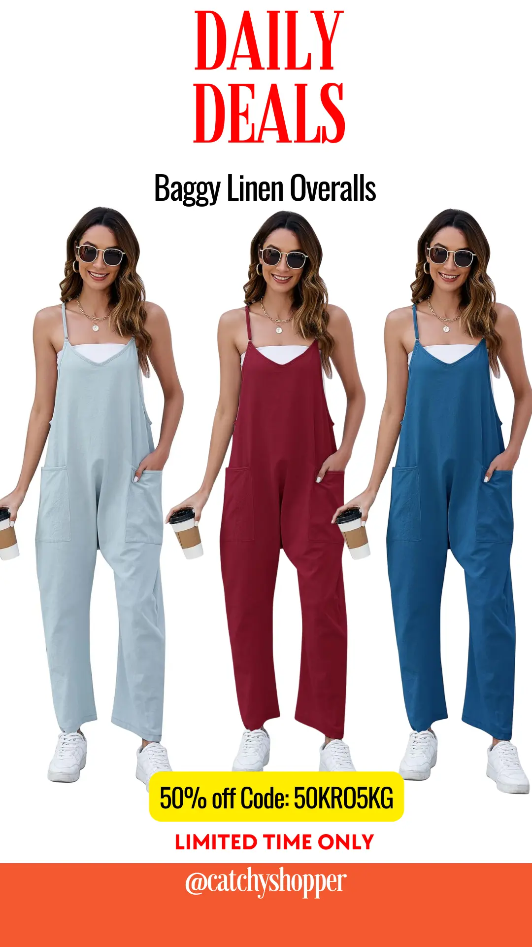 Baggy Linen Overalls 