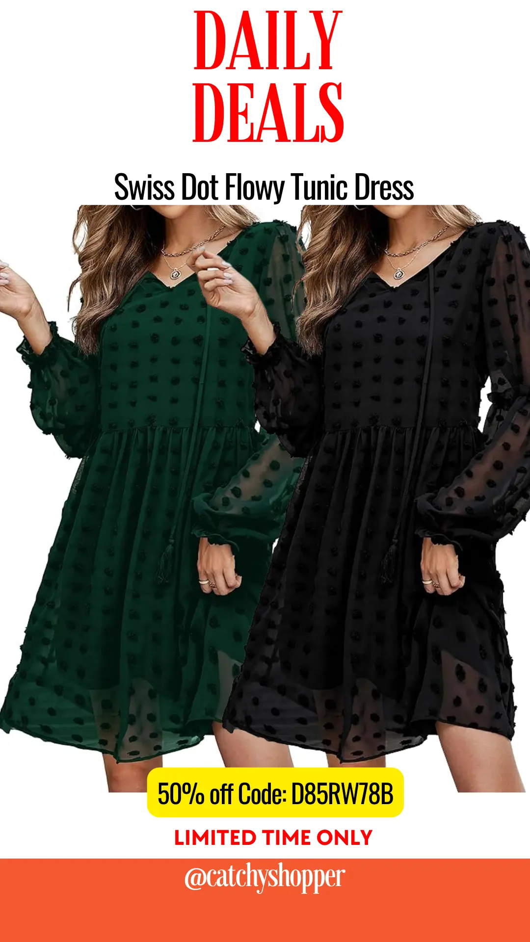 Swiss Dot Flowy Tunic Dress