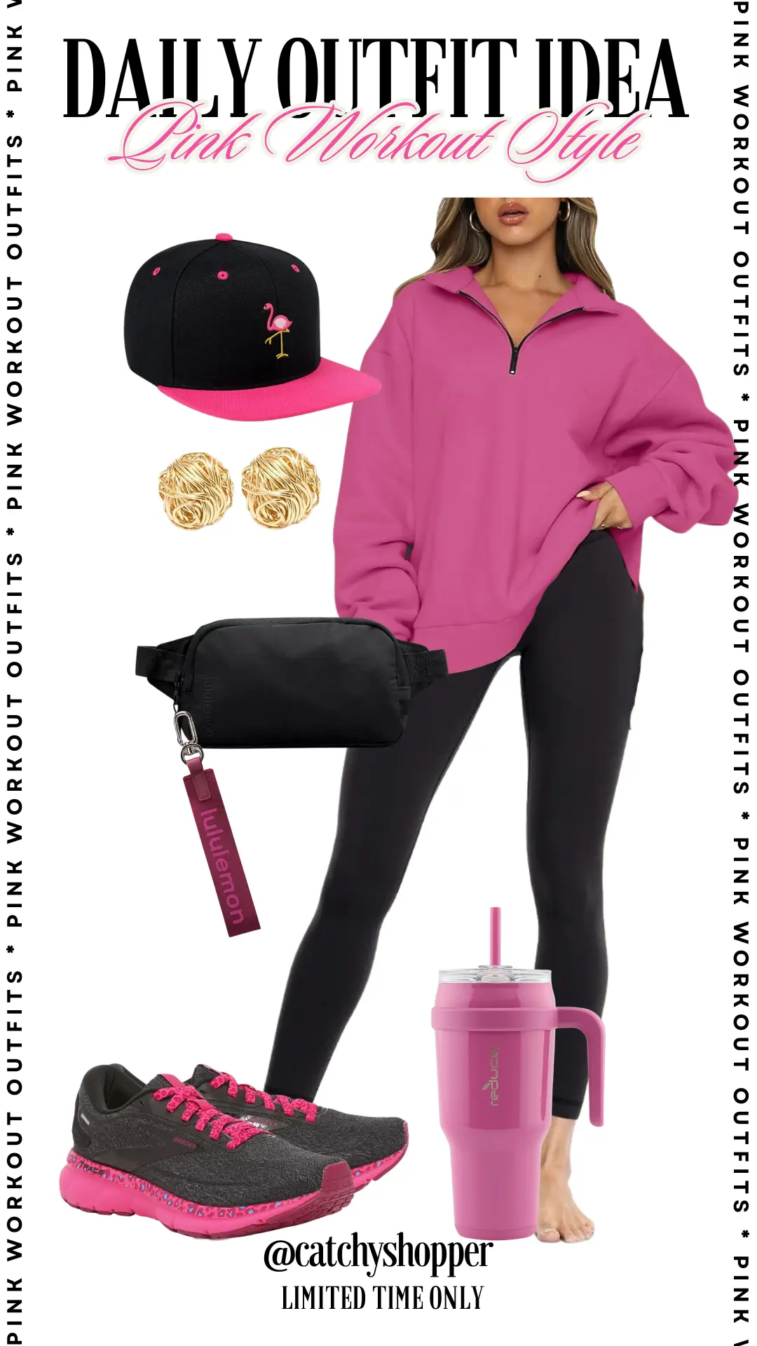 pink workout outfit